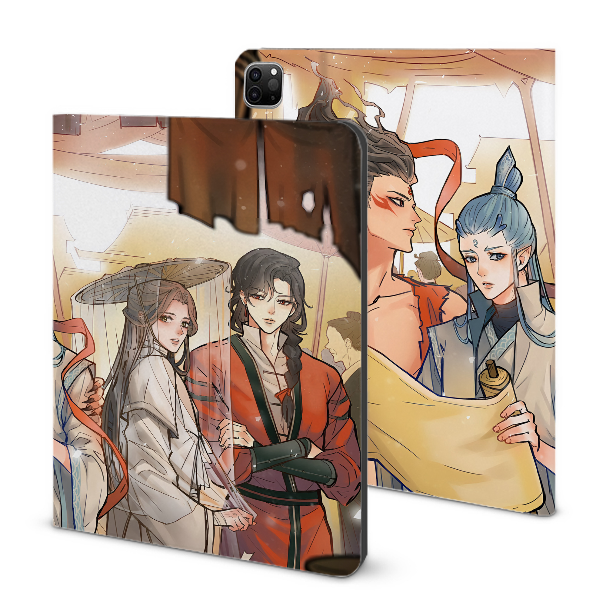 （画像用） Ne Zha 2 ナタ 魔童の大暴れ IPad ケース ブック型 PUレザー TPU 耐衝撃 軽量 薄型 ペン収納なし 全面保護 IPad 各モデル対応
